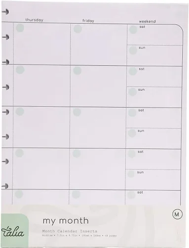 Miniatura 11 de Talia - Repuestos para cuaderno de espiral (páginas punteadas, Junior (5.5 x 8.5 pulgadas))