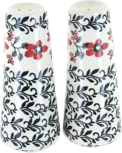 Miniatura 8 de Blue Rose Polish Pottery - Salero y pimentero pequeños con puntos azules - 15 cm de alto - Juego de condimentos de cerámica pintado a mano