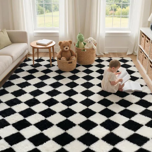 Miniatura 79 de GENIMO Alfombra antideslizante de 2 x 6 pies, lavable para pasillos de cocina, alfombras de cocina modernas abstractas, alfombra ligera de pelo bajo