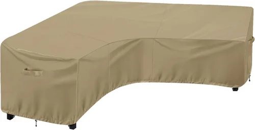 Miniatura 30 de OutdoorLines Funda seccional curvada impermeable para exteriores, resistente a los rayos UV, resistente al viento, para terraza, césped y patio