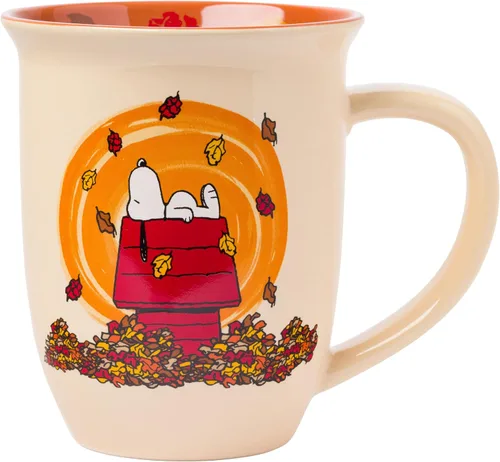 Miniatura 15 de Silver Buffalo Peanuts Snoopy - Tarro de cristal con tapa y pajita, 21 onzas