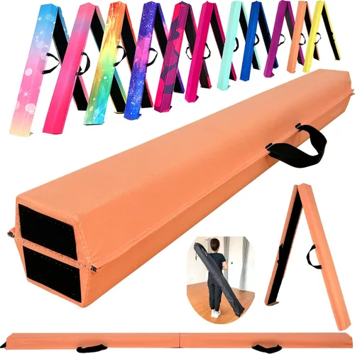 Miniatura 23 de MARFULA Viga de Gimnasia Plegable de 6 PIES / 8 PIES / 9 PIES Viga de Equilibrio de Espuma para Suelo - Extra Firme - Cubierta de Gamuza - Parte