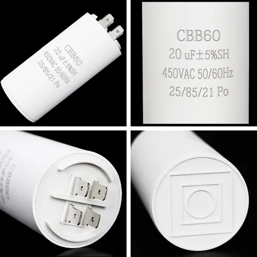 Miniatura 4 de Condensador de funcionamiento del motor 20UF CBB60, 450VAC 50/60HZ Condensador cilíndrico para funcionamiento del motor, lavadoras, acondicionadores
