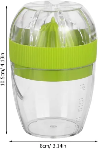 Miniatura 5 de PRETYZOOM Exprimidor manual pequeño exprimidor de cítricos con colador, extractor portátil de jugo de prensa manual de frutas para naranja, limón