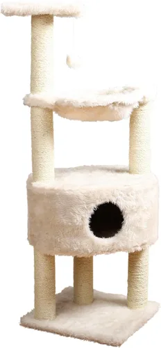 Miniatura 6 de TRIXIE Baza - Torre para gatos – Árbol para gatos con postes rascadores de yute, condominio, hamaca y cama extraíble – Muebles