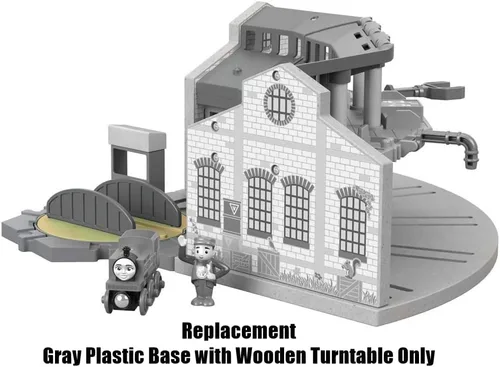 Miniatura 5 de Pieza de repuesto para cobertizos de madera Tidmouth de Thomas & Friends - GGG72 ~ Base de plástico gris con tocadiscos de madera