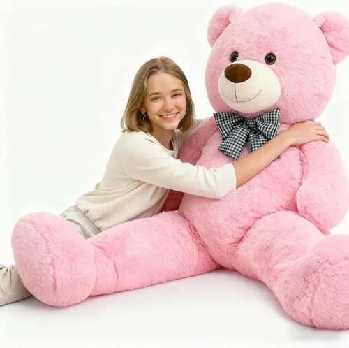 Miniatura 18 de Toys Studio - Adorable oso de peluche gigante, de 36 pulgadas, color gris, felpa suave, para novias y niñas Azul
