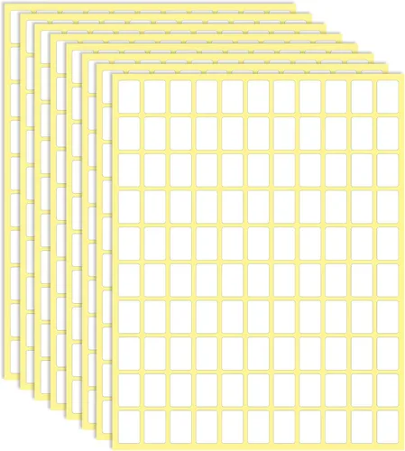 Miniatura 8 de 1260 Piezas de Etiquetas Adhesivas Blancas Mate Pequeñas Etiquetas en Blanco Removibles Etiquetas Adhesivas de Precio para Frascos Cajas Escuela