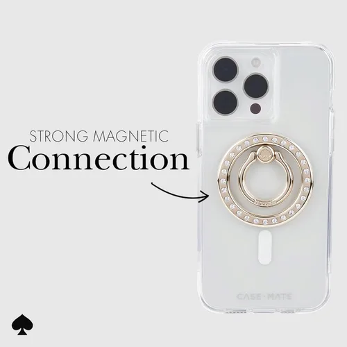 Miniatura 6 de Kate Spade New York Anillo Magnético para Teléfono con Agarre y Soporte - Removible y Plegable - Set in Stone Set en piedra
