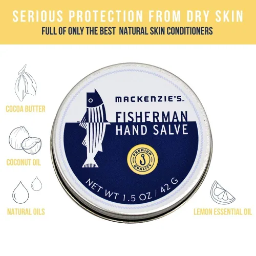 Miniatura 2 de MacKenzie's Fisherman Hand Salve - Día del Padre - Regalos para hombres - Regalos para pescadores - Apto para viajes - Todo natural - Reparación