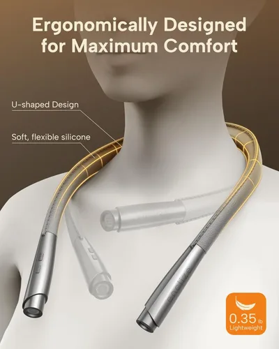 Miniatura 5 de Luz de lectura para el cuello LED, luz de libro para leer en la cama, 3 colores, 9 niveles de brillo, diseño ligero y cómodo, larga duración, 1-gris