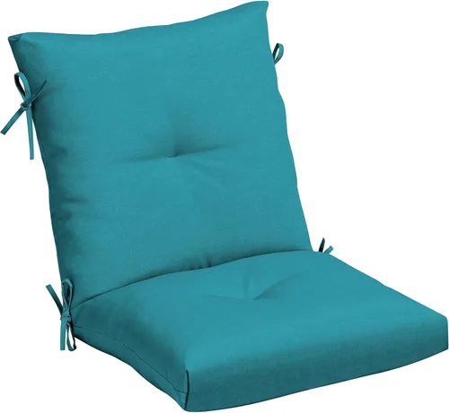 Miniatura 12 de Arden Selections Cojín de Silla de Comedor Exterior de Felpa Moderna con Mechones y Relleno Blowfill, 21 x 40 pulgadas, Repelente al Agua