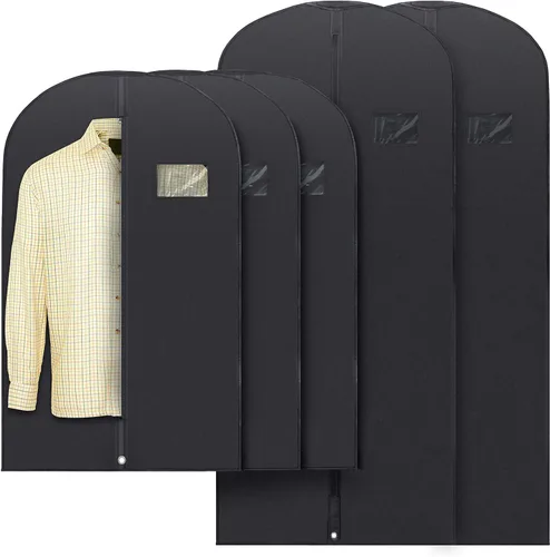 Miniatura 10 de Plixio Bolsas para Prendas Bolsa de Traje para Viaje y Almacenamiento de Ropa de Vestidos, Camisas de Vestir, Abrigos— Incluye Cremallera y Ventana