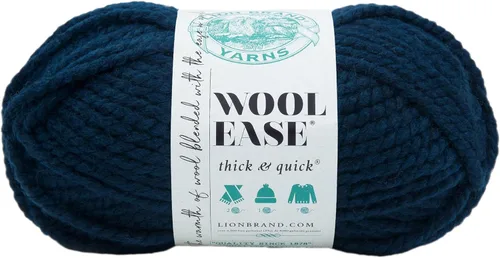 Miniatura 144 de Lion Brand Yarn - Ovillo de lana Wool-Ease Thick & Quick color fuerza aérea