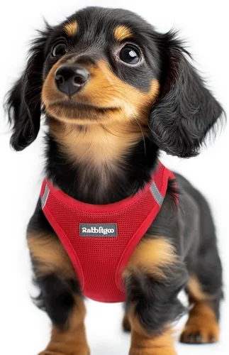 Miniatura 81 de rabbitgoo Arnés para perro pequeño, chaleco de malla suave para cachorros con hebilla de seguridad, arnés reflectante transpirable para mascotas