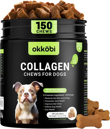 Miniatura 9 de Colágeno para perros – 150 masticables – Suplemento para articulaciones, piel y pelaje con ácido hialurónico, membrana de cáscara de huevo