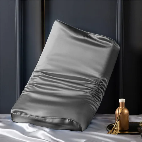 Miniatura 5 de Funda de almohada de seda para almohada de cuello de espuma viscoelástica, funda de almohada de seda de morera pura para almohada cervical de Beige