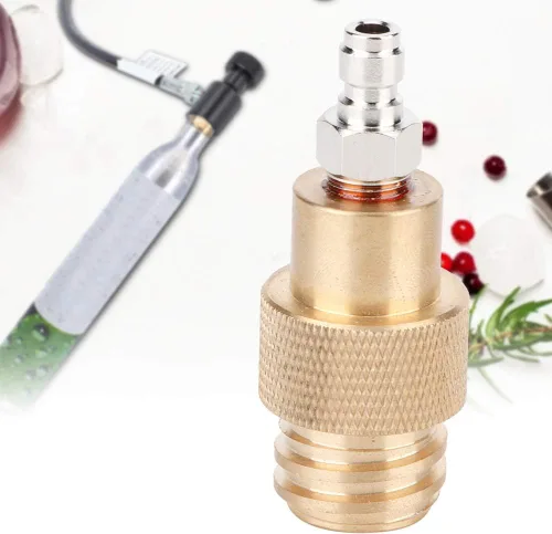 Miniatura 3 de AYNEFY Adaptador de agua, TR21-4 Adaptador de latón de rosca macho Convertidor de botella de gas de agua Adaptador de cilindro de CO2 Piezas