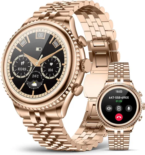 Miniatura 11 de Reloj inteligente con bisel giratorio 2026 para hombre con llamada Bluetooth, frecuencia cardíaca, presión arterial, SpO2, monitor de sueño, reloj
