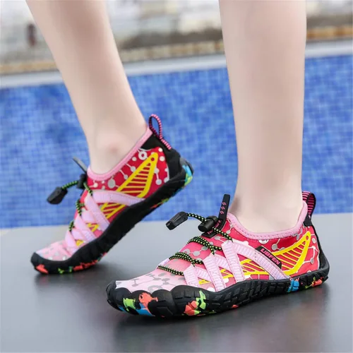 Miniatura 6 de UBFEN Zapatos de agua para niños y niñas, calcetines acuáticos descalzos, playa, deportes, natación, piscina, secado rápido, ligeros, niños pequeños