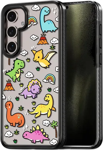 Miniatura 19 de Rosarnnah Funda compatible con Samsung Galaxy S24 Ultra, bonita estética, a la moda, divertida funda con estampado de gatito y gato, duradera a