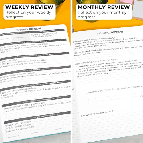 Miniatura 5 de Clever Fox Agenda Daily PRO – Agenda diaria de 8.5 x 11 pulgadas tamaño A4 y diario de gratitud para aumentar la productividad, gestión del tiempo