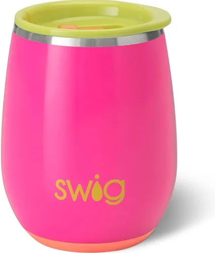 Miniatura 10 de Swig Vaso de vino aislado de 14 onzas con tapa, apto para lavavajillas, tazas de vino de acero inoxidable (negro)