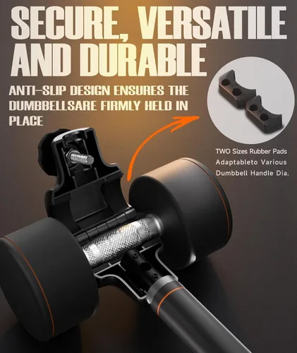 Miniatura 5 de Flexible Dumbbell Converter - 260 LBS Weight Capacity Adjustable Alloy Steel Bar丨Convert Dumbbells to Barbell, Enhanced Compatibility for Wide Range