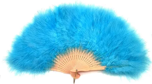 Miniatura 9 de Shekyeon Abanico de plumas de Marabou estilo años 20, estilo vintage, plegable, ventilador de mano para espectáculos de baile de disfraces, Verde