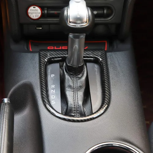 Miniatura 4 de RT-TCZ Cubierta del marco del panel de cambio de marchas, accesorios adhesivos compatibles con Ford Mustang 2015 2016 2017 2018 2019 2020 2021 2022