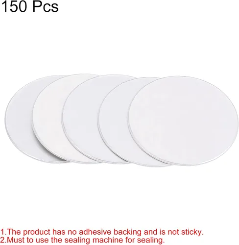Miniatura 3 de PATIKIL Revestimiento de tapa de papel de aluminio de 0.94 pulgadas, paquete de 150 revestimientos de sellado térmico resistentes a la inducción