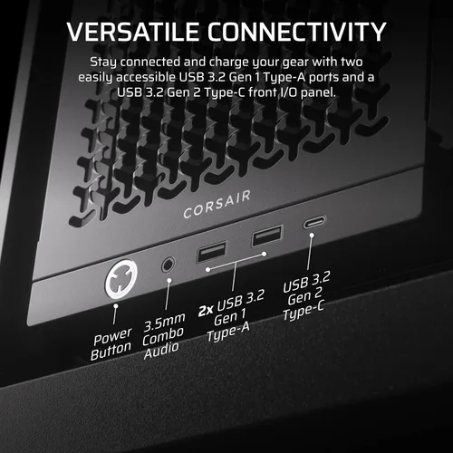 Miniatura 8 de Corsair 4000D Frame Modular - Gabinete ATX de media torre, alto flujo de aire, sistema de montaje de ventilador InfiniRail™, soporte para radiador
