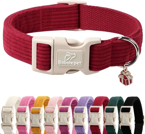 Miniatura 19 de Collar de perro de nailon de Babole Pet - Collares ajustables de cinturilla suave de nailon negro para perros pequeños, medianos y grandes, collar