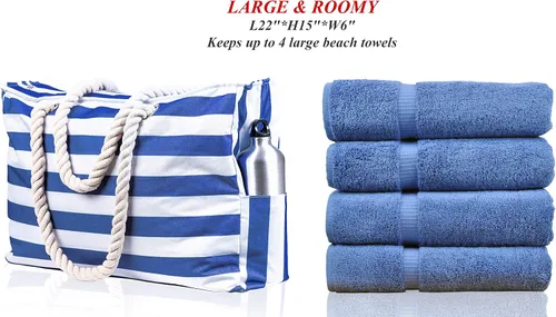 Miniatura 6 de SHYLERO Bolsa de playa y bolsa de piscina - XL - Cremallera - Impermeable IP64 - L22 x H15 x W6
