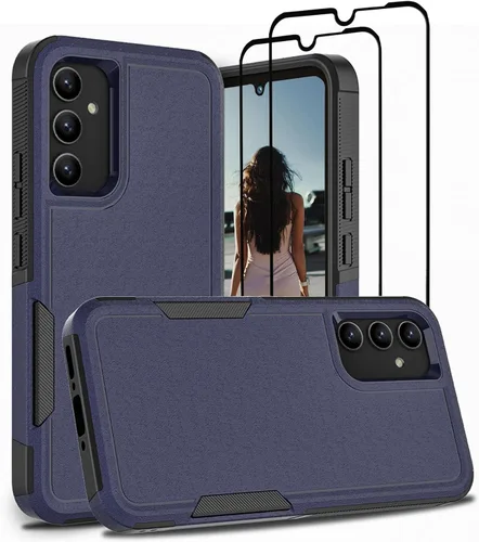 Miniatura 25 de Jeylly Compatible con Samsung Galaxy A22 5G Funda, Funda Samsung A22 5G con 2pcs protectores de pantalla de vidrio templado