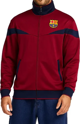 Miniatura 2 de Icon Sports Chaqueta deportiva de fútbol con licencia oficial del FC Barcelona, unisex para adultos