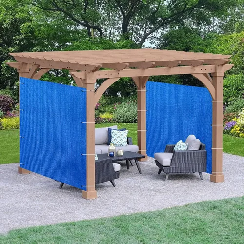 Miniatura 8 de Panel de privacidad marrón de 5 x 7 pies, pantalla de tela de refugio con 95% de bloqueo UV para pérgola, cenador, ventana, patio, resistente
