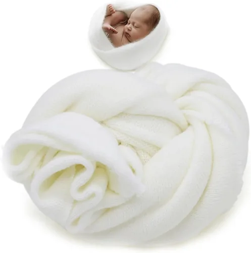Miniatura 8 de Envoltura de posado para recién nacido, accesorios de fotografía para recién nacidos, manta de punto suave y elástica, envoltura hecha a mano