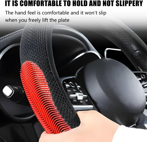Miniatura 3 de Funda elástica para volante de automóvil, transpirable, sin anillo interior, protector de volante de vehículo, 15 pulgadas, seda de hielo