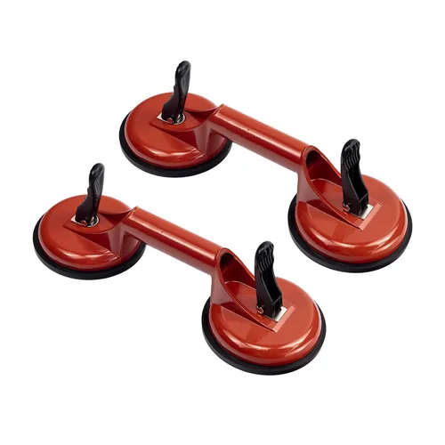 Miniatura 11 de Paquete de 2 ventosas de aluminio resistente con mango de placa de vacío para levantar vidrio grande, elevador de azulejos/vidrio móvil/almohadilla