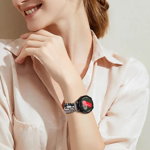 Miniatura 6 de VISOOM Pulsera de cuentas boho compatible con Samsung Galaxy Watch 8/7/6/5/4 de 40/44mm/Active 2 Watch 4 Classic de 42mm para mujer, pulsera