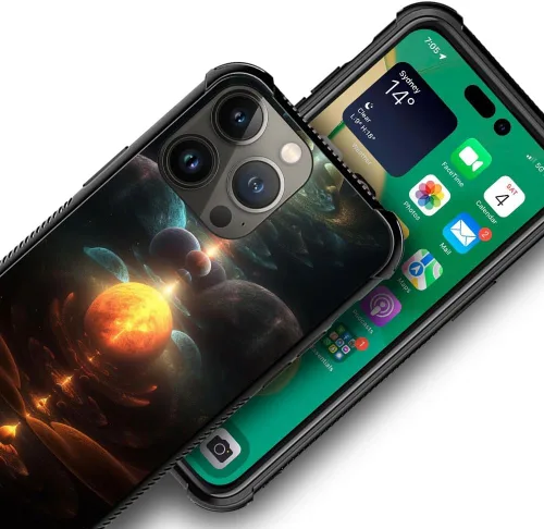 Miniatura 97 de DAIZAG Compatible con iPhone 13 Pro Max, Funda de TPU Protectora Anti-Arañazos Todo En Uno, Fundas para Hombre Mujer - Motivo de Madera Americana