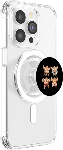Miniatura 3 de Divertido luchador de sumo gordo 4 luchadores de sumo PopSockets MagSafe PopGrip para iPhone