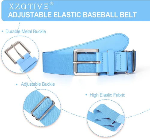 Miniatura 5 de XZQTIVE Conjunto combinado de calcetines de béisbol y softbol y cinturón de béisbol y sóftbol, calcetines de fútbol hasta la rodilla para niños