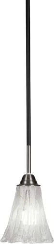 Miniatura 149 de Toltec Lighting Paramount - Mini colgante de 1 luz en acabado negro mate con cristal de arte perla de 7 pulgadas y estilo negro