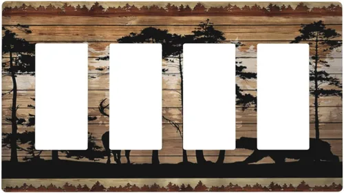 Miniatura 162 de Placa de pared eléctrica de 1 gang sin dispositivo en blanco, bohemio naranja vintage años 70 60s beige amanecer puesta de sol mediados de siglo