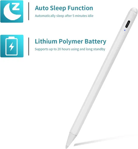 Miniatura 6 de Lápiz para iPad, EDIVIA nuevo lápiz capacitivo de carga rápida y rechazo de palma para iPad Pro M4, iPad Air M2, iPad Pro 11/12.9 pulgadas, iPad Air