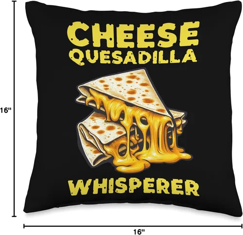 Miniatura 4 de Melted Magic Quesadilla Cheese Whisperer Quesadilla - Almohada (16 x 16 pulgadas), multicolor