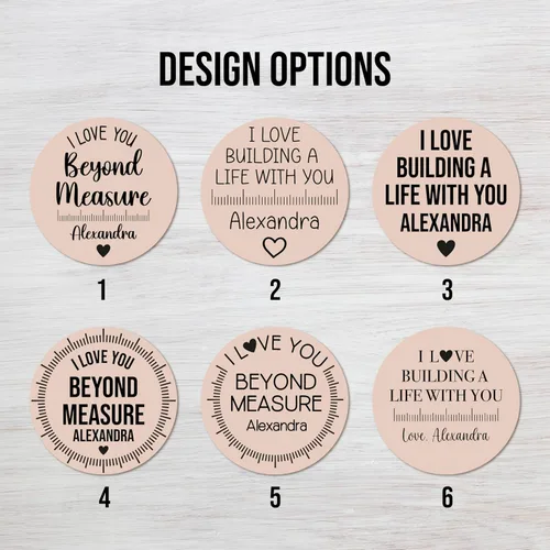 Miniatura 2 de Regalos del día de San Valentín para novio, cinta métrica personalizada para novio, marido, hombres con nombre, 6 diseños opcionales, 12 pies o 25