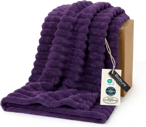 Miniatura 31 de Bedsure GentleSoft - Manta de forro polar azul para sofá, mantas suaves y acogedoras para mujer, lindas mantas pequeñas para niñas, azul claro, 108